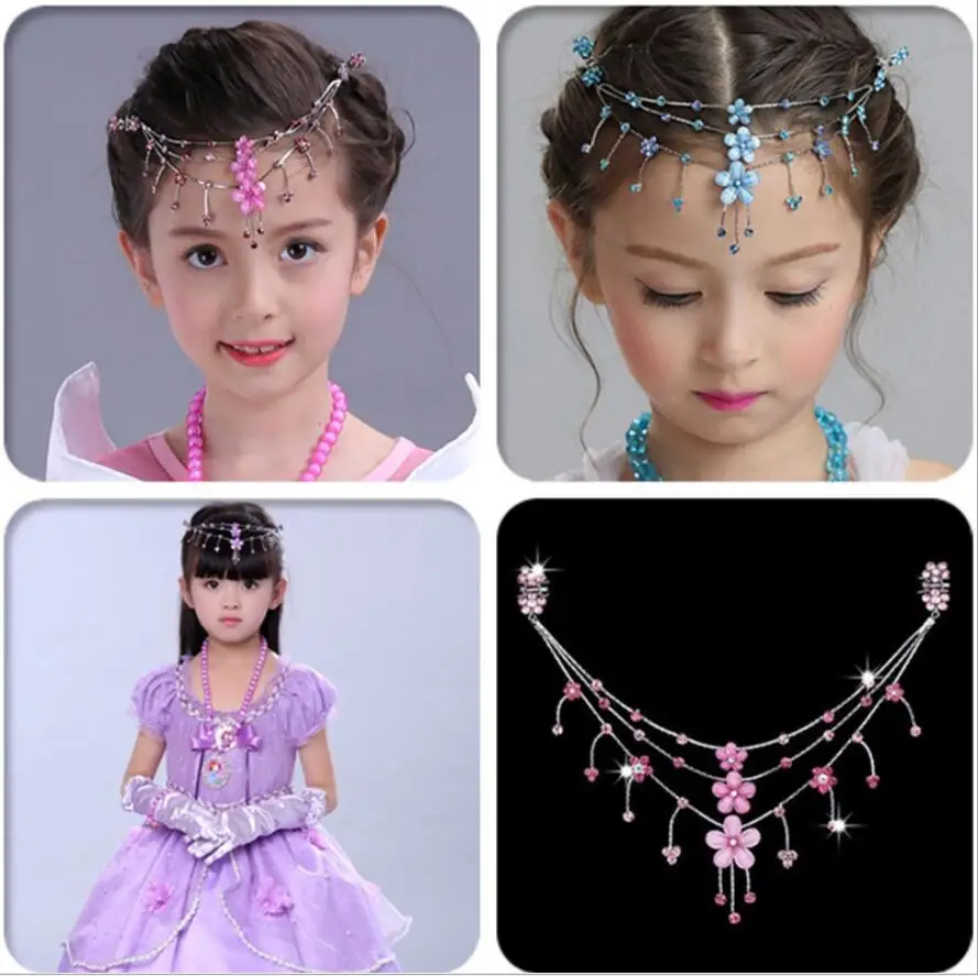19 new princess chain inlaid rhinestones children's headwear hot forehead chain butterfly hair accessories stage show jewelry
19 new princess chain inlaid rhinestones children's headwear hot forehead chain butterfly hair accessories stage show jewelry