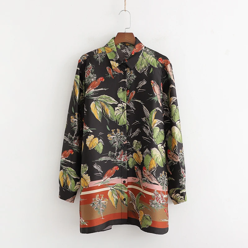 Spring 2019 casual printing women shirts long sleeve womens tops and blouses green womens clothing
Spring 2019 casual printing women shirts long sleeve womens tops and blouses green womens clothing