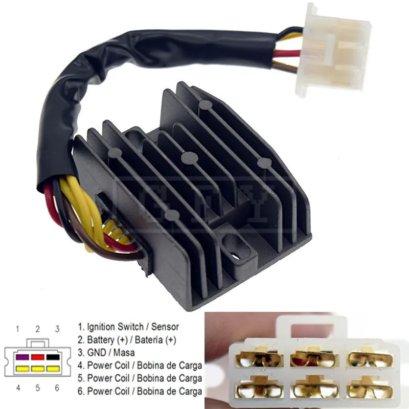 For Kawasaki EL250 ELIMINATOR 250 1987-1989 1990 1991 1992 1993 1994 1995 1996 1997 1998 Motorcycle Voltage Regulator Rectifier
For Kawasaki EL250 ELIMINATOR 250 1987-1989 1990 1991 1992 1993 1994 1995 1996 1997 1998 Motorcycle Voltage Regulator Rectifier