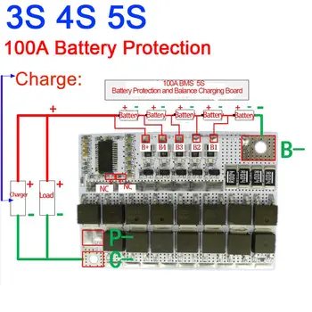 100A BMS MOS 3S 4S 5S CELL 3.7V 18650 Lithium Li-ion Battery Protection Balance Charging Board Batterie
100A BMS MOS 3S 4S 5S CELL 3.7V 18650 Lithium Li-ion Battery Protection Balance Charging Board Batterie