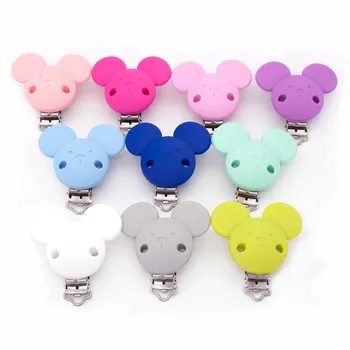 Sutoyuen 5pcs Mickey Pacifier Clips Silicone Teether Ecofriendly BPA Free Solid Color Sensory Toys Baby Dummy Suspender Clip
Sutoyuen 5pcs Mickey Pacifier Clips Silicone Teether Ecofriendly BPA Free Solid Color Sensory Toys Baby Dummy Suspender Clip