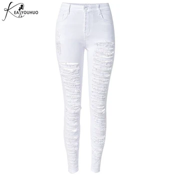 Summer 2018 Fashion Women Leggings High Waist Jeans Woman Hole Knee Torn Skinny Denim Pencil Pants White Ripped Jeans For Womens
Summer 2018 Fashion Women Leggings High Waist Jeans Woman Hole Knee Torn Skinny Denim Pencil Pants White Ripped Jeans For Womens