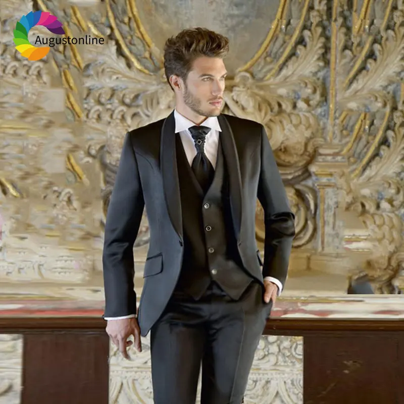 Custom Made Shawl Lapel Black Men Suits for Wedding Suits Blazer Jacket Slim Fit Groom Tuxedos Man Suits with Pants 3Piece Vest
Custom Made Shawl Lapel Black Men Suits for Wedding Suits Blazer Jacket Slim Fit Groom Tuxedos Man Suits with Pants 3Piece Vest