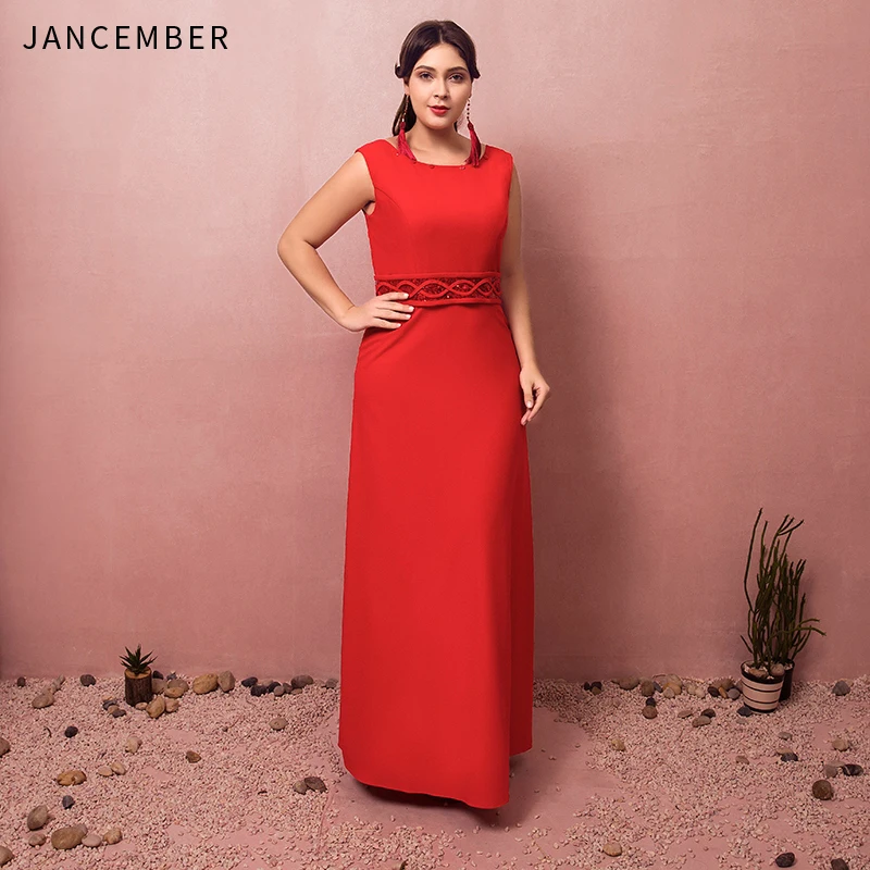 JANCEMBER Plus Size Evening Dresses Sleeveless O-Neck Sequins Belt Straight Simple Classic Elegant vestidos de fiesta de noche
JANCEMBER Plus Size Evening Dresses Sleeveless O-Neck Sequins Belt Straight Simple Classic Elegant vestidos de fiesta de noche