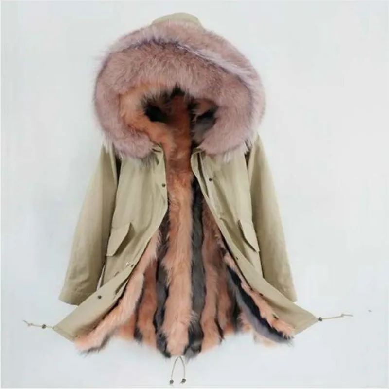 2018 Fashion winter jacket women new Natural Raccoon Fur Collar Real Fox Fur Thick Warm parka
2018 Fashion winter jacket women new Natural Raccoon Fur Collar Real Fox Fur Thick Warm parka