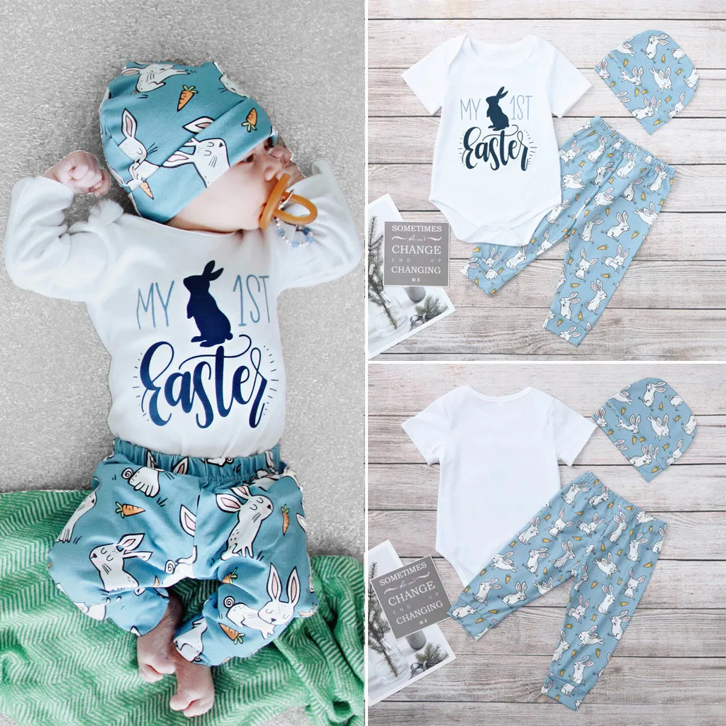 Newborn Clothes Baby Girl Boy Cartoon First Easter Bunny Outfits Romper Hat Pants Baby Kids Clothes Set Bebek Giyim
Newborn Clothes Baby Girl Boy Cartoon First Easter Bunny Outfits Romper Hat Pants Baby Kids Clothes Set Bebek Giyim