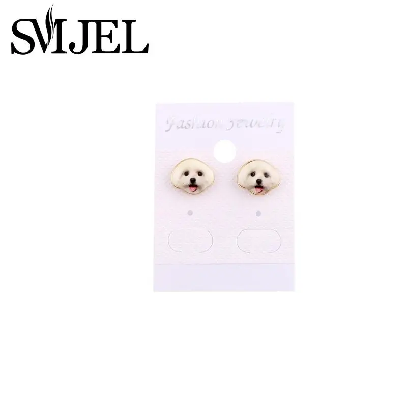 SMJEL New Cute Animal Earrings Dog Head Stud Earrings for Women Oil Painting Dog Earrings OED044
SMJEL New Cute Animal Earrings Dog Head Stud Earrings for Women Oil Painting Dog Earrings OED044