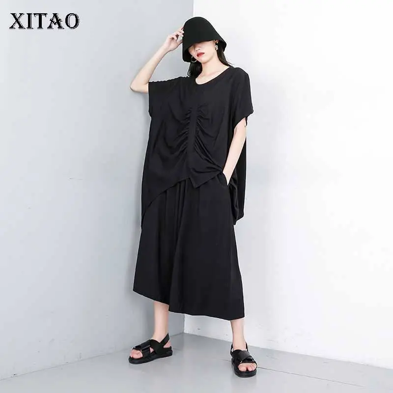 XITAO Black Plested 2 Piece Set Irregular Front Drawstring Summer Clothes Women Pullover Simple 2019 Loose Streetwear WLD1153
XITAO Black Plested 2 Piece Set Irregular Front Drawstring Summer Clothes Women Pullover Simple 2019 Loose Streetwear WLD1153