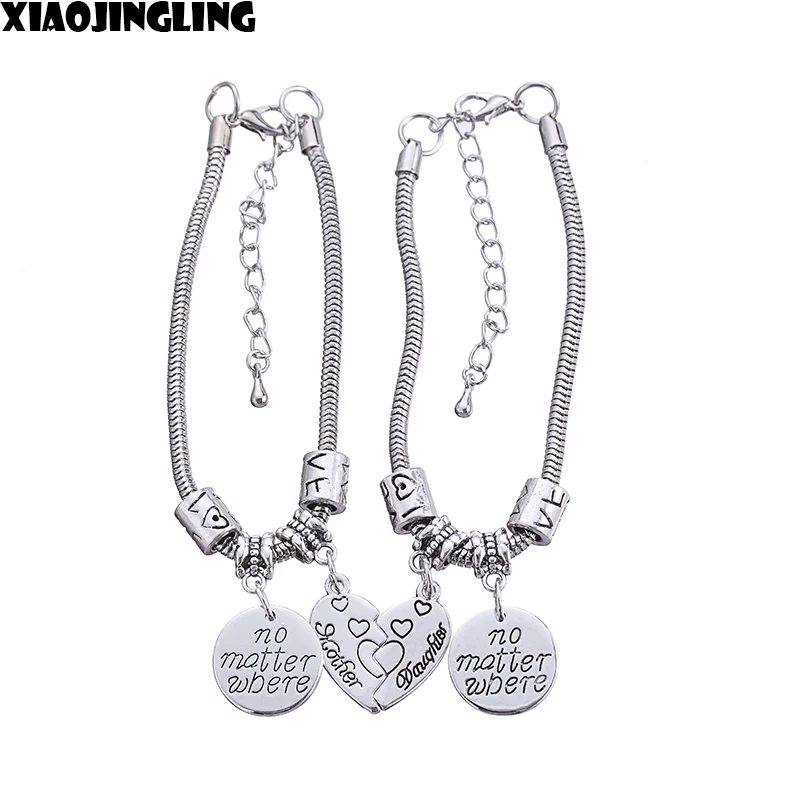 XIAOJINGLING 2Pcs Broken Heart Bracelets 2017 Family Mother&Daughter No Matter Where Compass Bracelets Set Mother Daughter Gift
XIAOJINGLING 2Pcs Broken Heart Bracelets 2017 Family Mother&Daughter No Matter Where Compass Bracelets Set Mother Daughter Gift