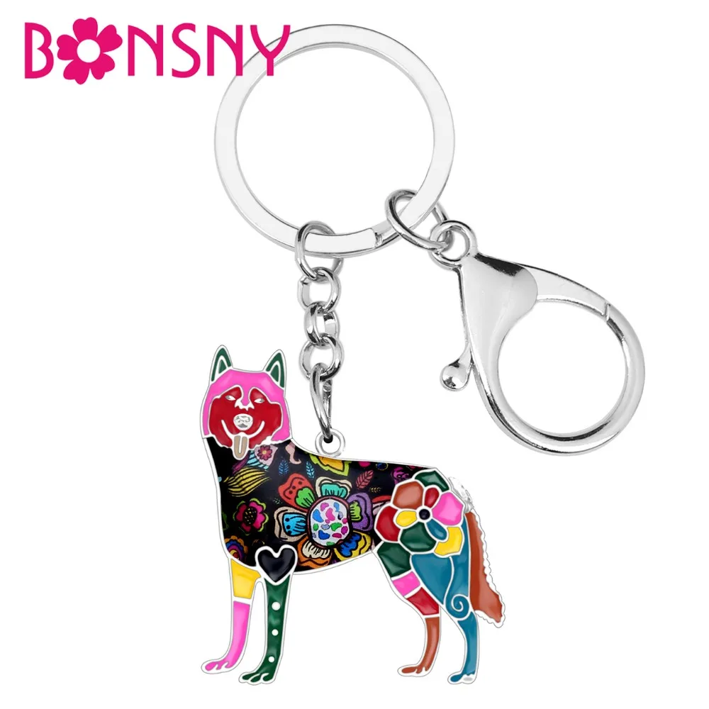 Bonsny Enamel Siberian Husky Dog Key Chain Sibirskiy Haski Key Ring Jewelry For Women Bag Charm Keychain Souvenir Accessories
Bonsny Enamel Siberian Husky Dog Key Chain Sibirskiy Haski Key Ring Jewelry For Women Bag Charm Keychain Souvenir Accessories