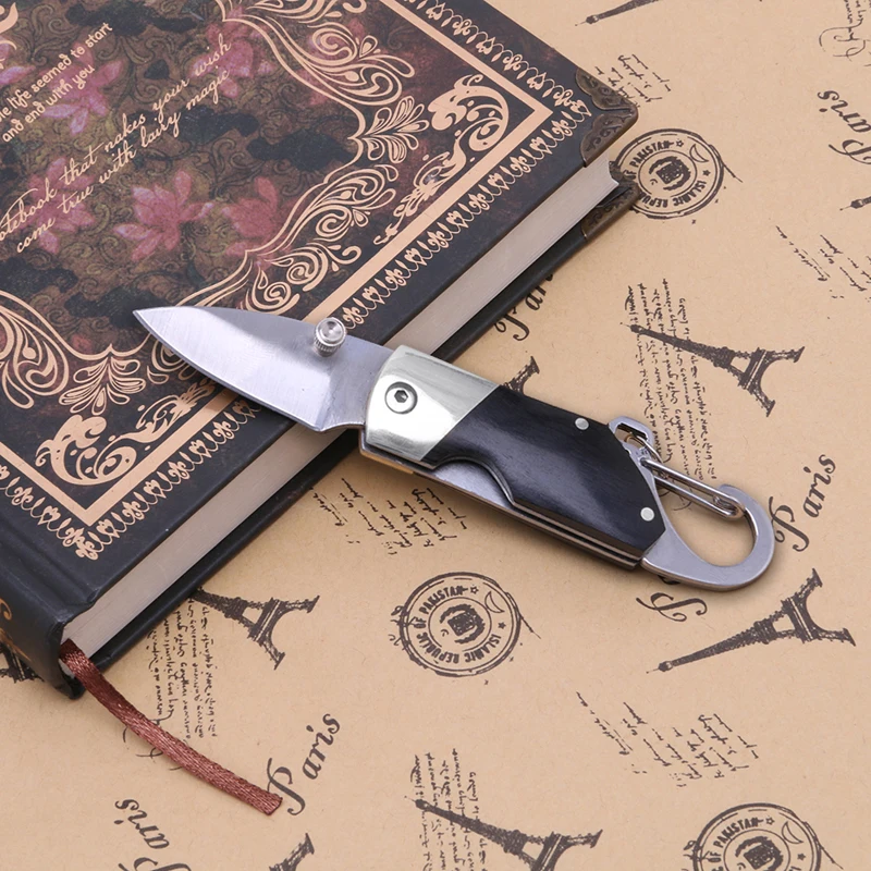 1PC Mini Folding Knife Ebony Handle Keychain Pocket Vintage Collectible Outdoor Sports Outdoor Camping
1PC Mini Folding Knife Ebony Handle Keychain Pocket Vintage Collectible Outdoor Sports Outdoor Camping