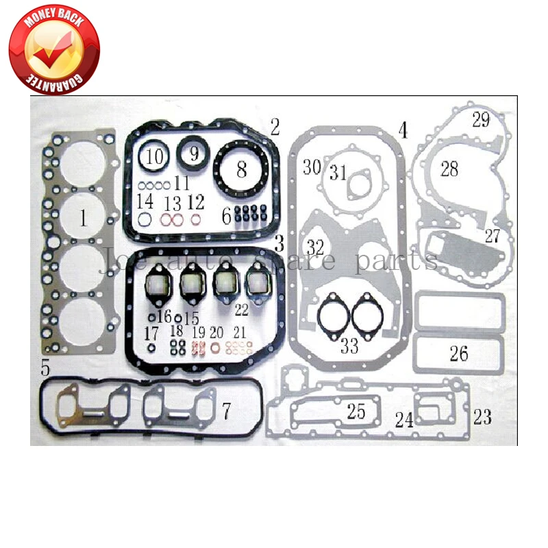 Полный комплект прокладок двигателя 4BE1 для Isuzu NKR NPR серии 3.6L 5-87811-193-0
Полный комплект прокладок двигателя 4BE1 для Isuzu NKR NPR серии 3.6L 5-87811-193-0