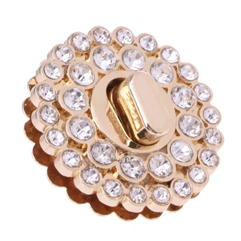 1.3x4cm Rhinestone Metal DIY Clasp Turn Twist Lock For Women Handbag Shoulder Bag Purse Gold Color
1.3x4cm Rhinestone Metal DIY Clasp Turn Twist Lock For Women Handbag Shoulder Bag Purse Gold Color