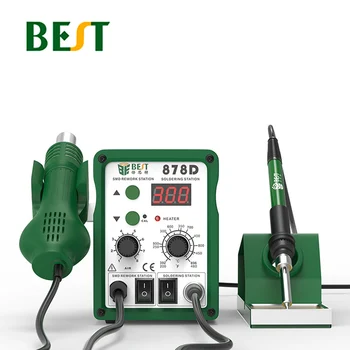 BST-878D 2 In 1 SMD Heat Gun And Constant Temperature Lead-Free Soldering Iron Desoldering Station BGA Rework Station Equipment
BST-878D 2 In 1 SMD Heat Gun And Constant Temperature Lead-Free Soldering Iron Desoldering Station BGA Rework Station Equipment