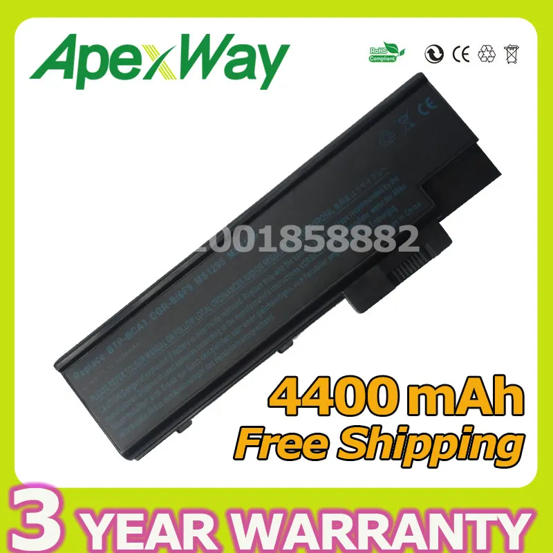 Apexway 6 cells Laptop Battery for Acer Aspire 9512 9513 9520 9523 3UR18650Y-2-QC236 BT.00603.021 BT.00604.010 BT.00605.005
Apexway 6 cells Laptop Battery for Acer Aspire 9512 9513 9520 9523 3UR18650Y-2-QC236 BT.00603.021 BT.00604.010 BT.00605.005