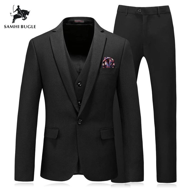 Luxury Brands Men Clothes 2018 Black Wedding Suits for Men 3-piece Set Fashion Brooch Detachable Mens Suits With Pants
Luxury Brands Men Clothes 2018 Black Wedding Suits for Men 3-piece Set Fashion Brooch Detachable Mens Suits With Pants