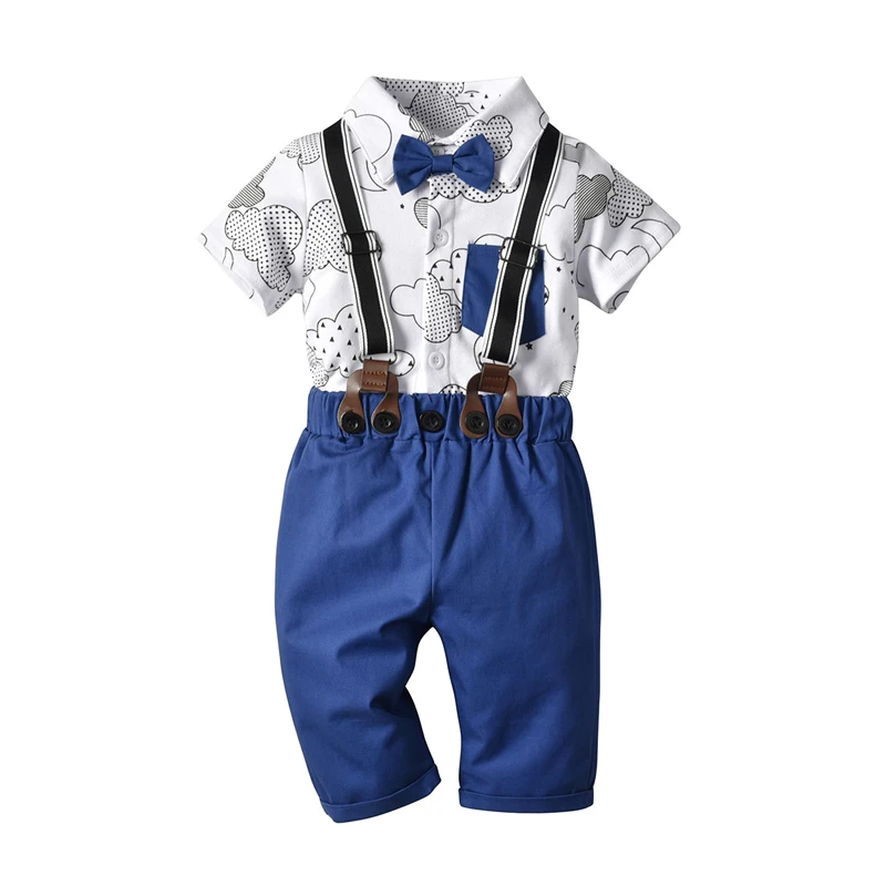 Baby Boy Short Clothes Set Cloud Pattern Romper Bow + Blue Five Pants Suit Infant Boys Outfit 1 2 3 Years White Top Belt
Baby Boy Short Clothes Set Cloud Pattern Romper Bow + Blue Five Pants Suit Infant Boys Outfit 1 2 3 Years White Top Belt