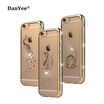 DanYee Wholesales Rhinestone TPU Case Cover for Iphone 6 / 7 /7 Plus Ultrathin Phone Case Gold/ Rose Gold 50pcs/lot DHL/EMS FREE
DanYee Wholesales Rhinestone TPU Case Cover for Iphone 6 / 7 /7 Plus Ultrathin Phone Case Gold/ Rose Gold 50pcs/lot DHL/EMS FREE