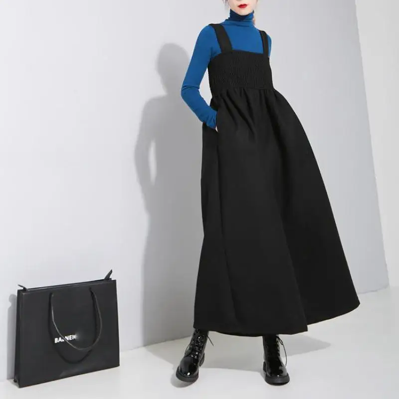 Johnature Autumn Winter 2019 New Vintage Sling Jumpsuit Loose High Waist Full Length Solid Color Simple Wide Leg Women Jumpsuit
Johnature Autumn Winter 2019 New Vintage Sling Jumpsuit Loose High Waist Full Length Solid Color Simple Wide Leg Women Jumpsuit