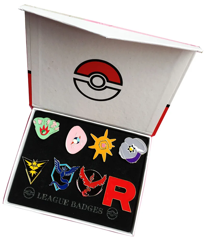 8 pcs per set Pokemon Go Team Mystic Team Valor Team Instinct badge pins Brooch with Box Cosplay accessories
8 pcs per set Pokemon Go Team Mystic Team Valor Team Instinct badge pins Brooch with Box Cosplay accessories