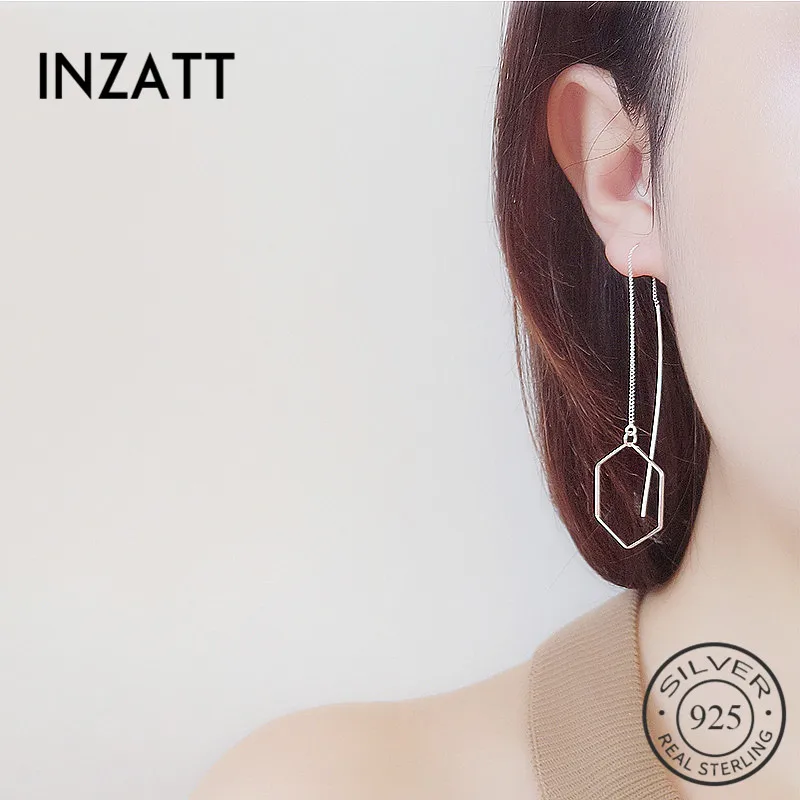 INZATT New Temperament Real 925 Sterling Silver Geometric Drop Earrings Minimalist Style Hexagon Pendant For Women Jewelry Gift
INZATT New Temperament Real 925 Sterling Silver Geometric Drop Earrings Minimalist Style Hexagon Pendant For Women Jewelry Gift