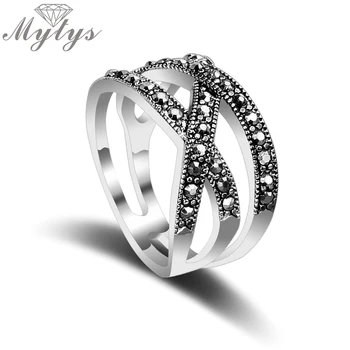 Mytys Antique Back Marcasite Rings For Women Retro Fashion vintage Gift Elegant Accessories Jewelry R1031
Mytys Antique Back Marcasite Rings For Women Retro Fashion vintage Gift Elegant Accessories Jewelry R1031