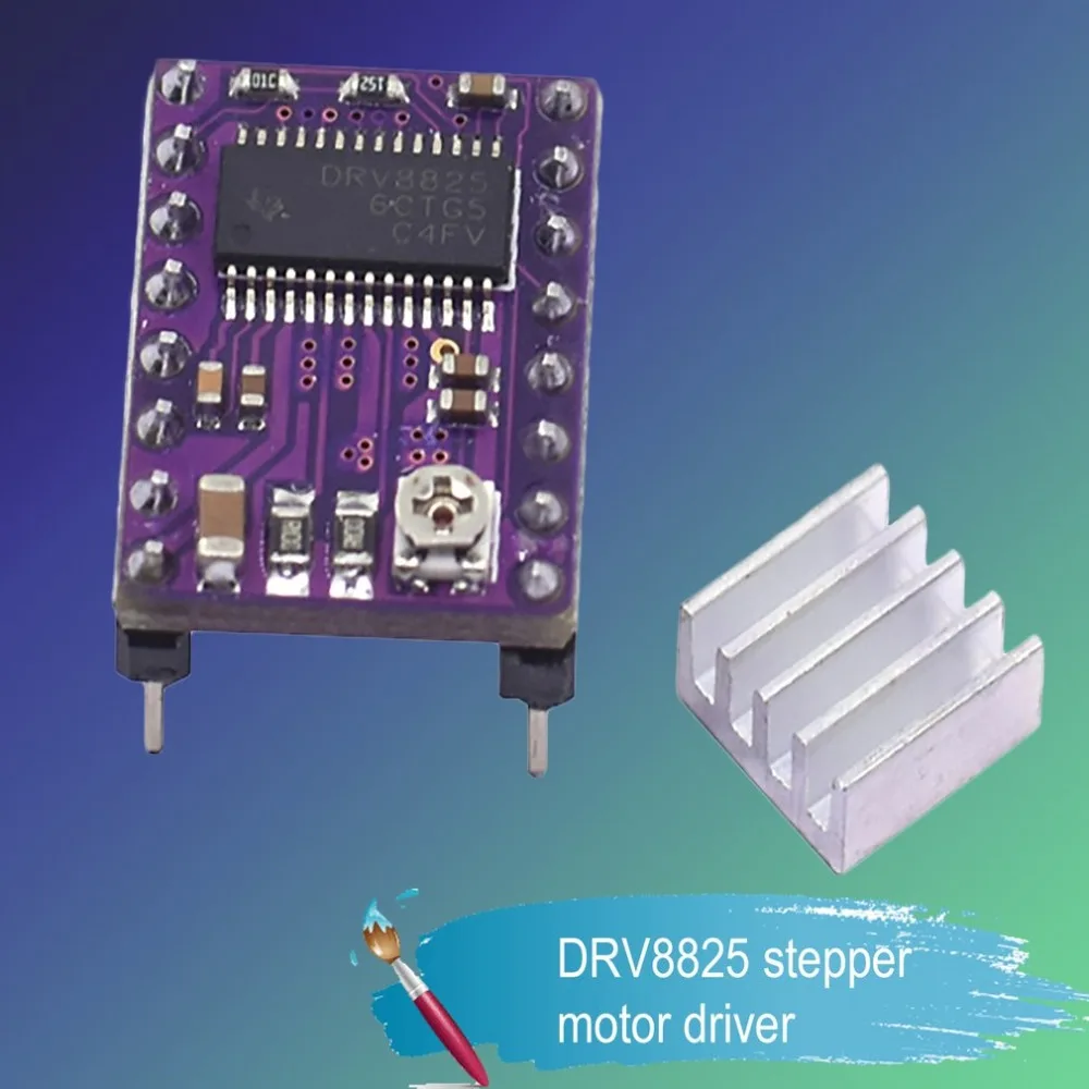 DRV8825 Stepper Motor Driver StepStick Mute Driver Ramps 1.4 Reprap 4 PCB Module With Heatsink 3D pinter Part Accessories
DRV8825 Stepper Motor Driver StepStick Mute Driver Ramps 1.4 Reprap 4 PCB Module With Heatsink 3D pinter Part Accessories