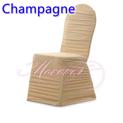 Champagne colour ruffled chair covers universal lycra chair cover spandex pleated cover chair ruched wedding decoration on sale
Champagne colour ruffled chair covers universal lycra chair cover spandex pleated cover chair ruched wedding decoration on sale