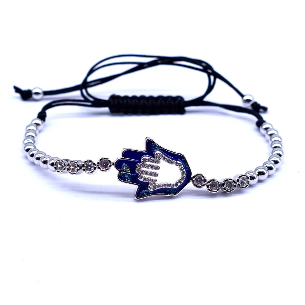 VOQ New Design Fashion Palm Cubic Zirconia Charm Bracelet Adjustable Rope 4mm Beads Bracelets for Women Men Brand Jewelry Gifts 
VOQ New Design Fashion Palm Cubic Zirconia Charm Bracelet Adjustable Rope 4mm Beads Bracelets for Women Men Brand Jewelry Gifts