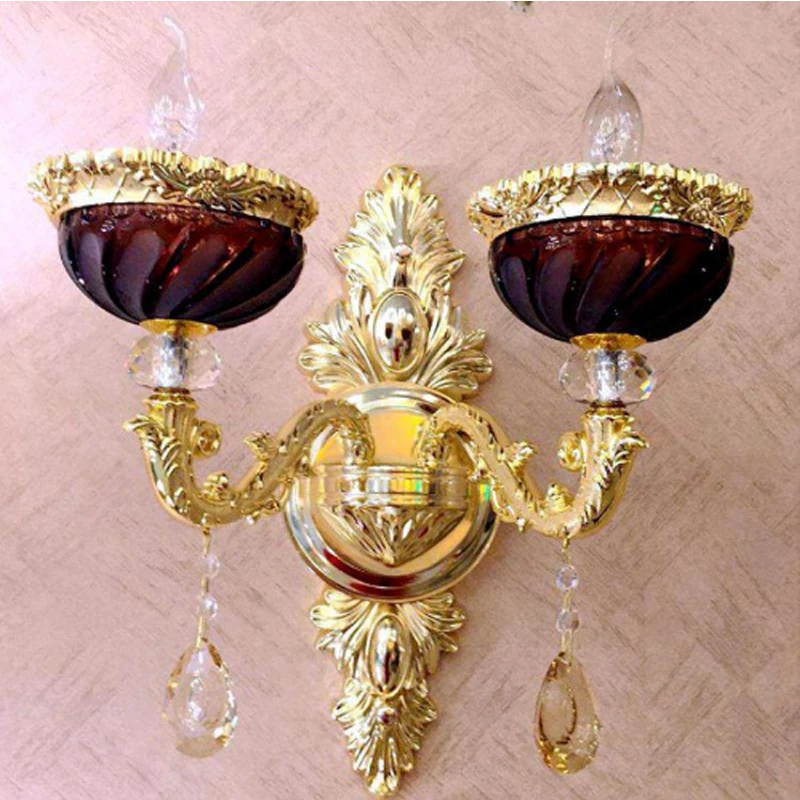 Zinc alloy glass crystal lamp living room bedroom wall lamp European style villa restaurant hotel engineering crystal lights
Zinc alloy glass crystal lamp living room bedroom wall lamp European style villa restaurant hotel engineering crystal lights