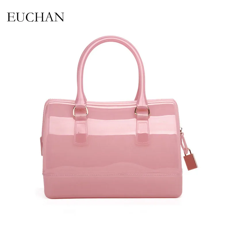 Euchan Women Pillow Jelly Bags Boston Handbags Top Handle Women Hollday Bags Beach Bag with metal lock Women PVC Handbags
Euchan Women Pillow Jelly Bags Boston Handbags Top Handle Women Hollday Bags Beach Bag with metal lock Women PVC Handbags