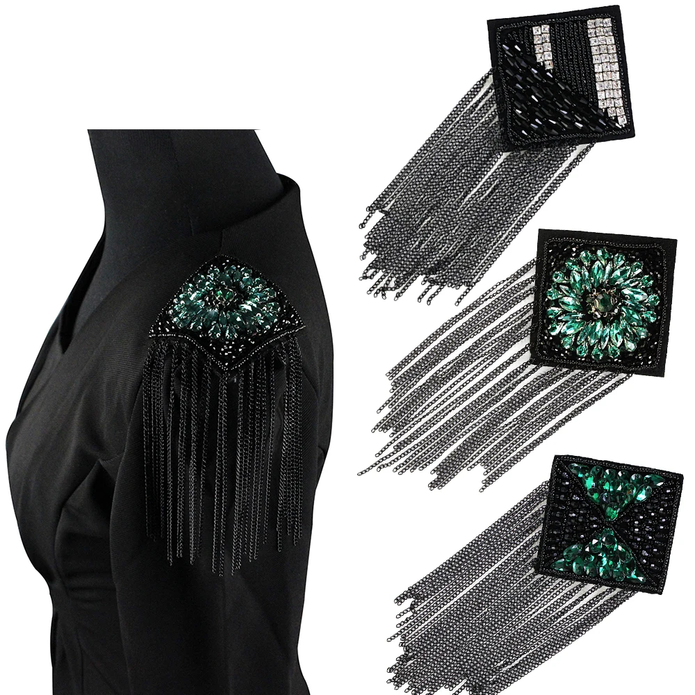 10pieces Square Design Badge Bead Rhinestones Fringe Tassels Chain Patches Shoulder Badges Applique Sew on Dance Clothes TH1374
10pieces Square Design Badge Bead Rhinestones Fringe Tassels Chain Patches Shoulder Badges Applique Sew on Dance Clothes TH1374