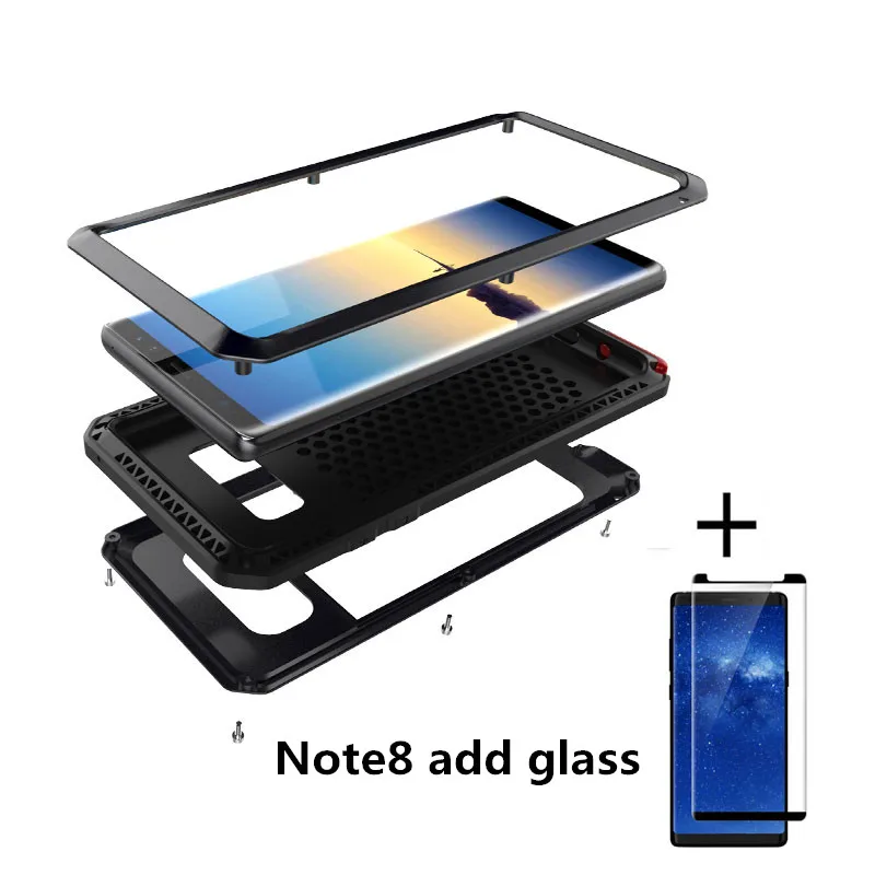 Glass Film+Protective Luxury Heavy Duty Case Metal Case Shockproof Cover For Samsung Note8 S8 S8Plus case
Glass Film+Protective Luxury Heavy Duty Case Metal Case Shockproof Cover For Samsung Note8 S8 S8Plus case