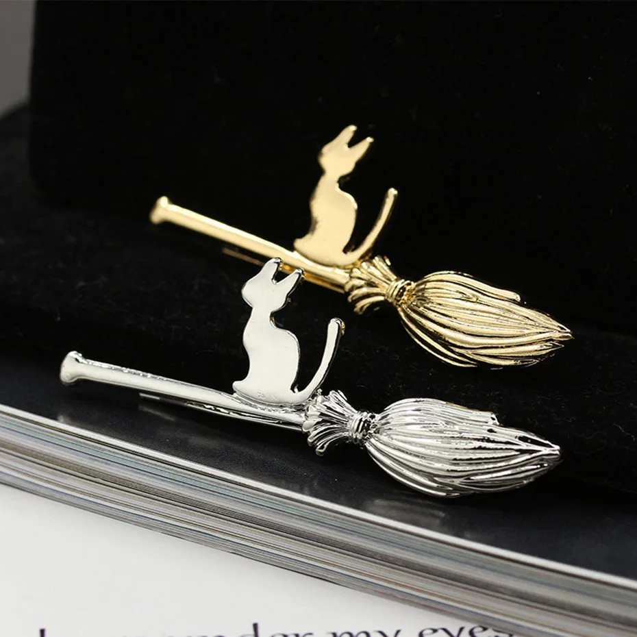 High Quality Cartoon Magic Broom Cat Hair Clips Golden Silver Color Barrettes for Girls Women Princess Hair Ornament SP1506
High Quality Cartoon Magic Broom Cat Hair Clips Golden Silver Color Barrettes for Girls Women Princess Hair Ornament SP1506