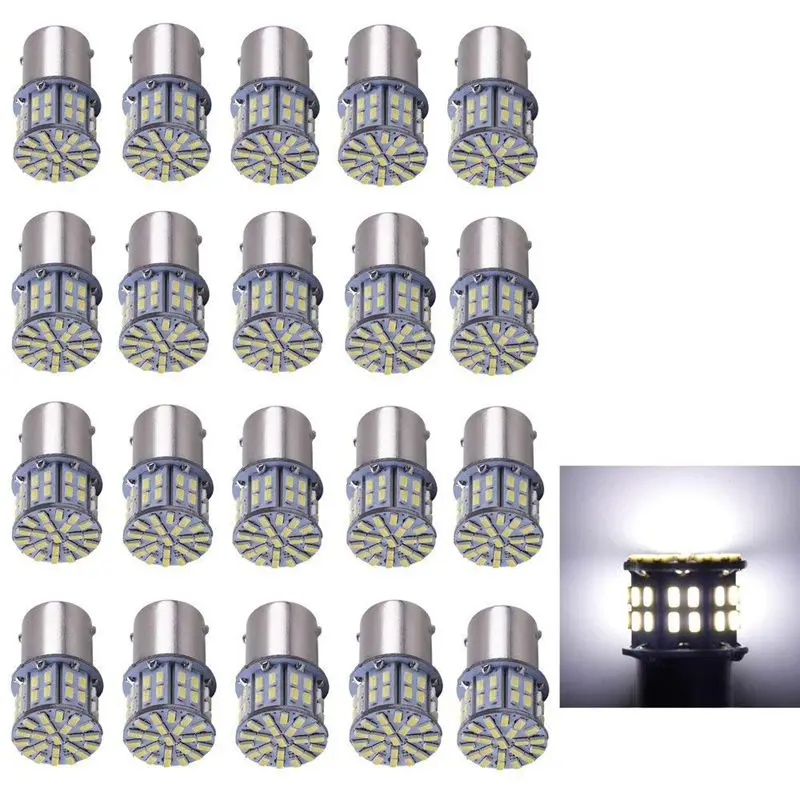 

20 Pcs Extremely Super Bright for 1156 1141 1003 1073 BA15S 7506 50 SMD 3014 LED Replacement Light Bulbs RV Indoor Lights 6000