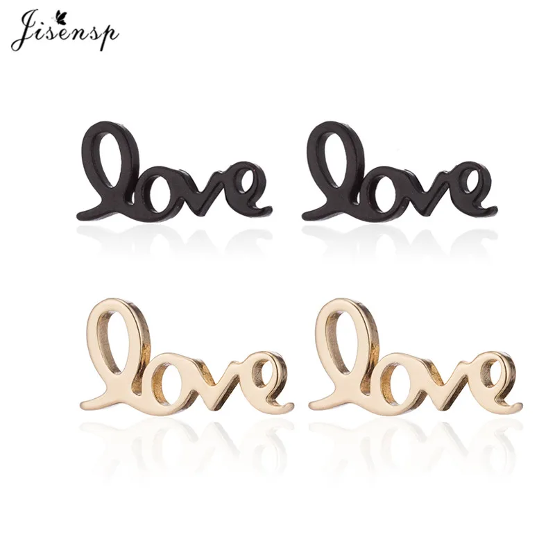 Jisensp Lovely Letter Stainless Steel Earrings Geometric Love Heart Stud Earrings for Women Jewelry Girlfriend Gift pendientes
Jisensp Lovely Letter Stainless Steel Earrings Geometric Love Heart Stud Earrings for Women Jewelry Girlfriend Gift pendientes