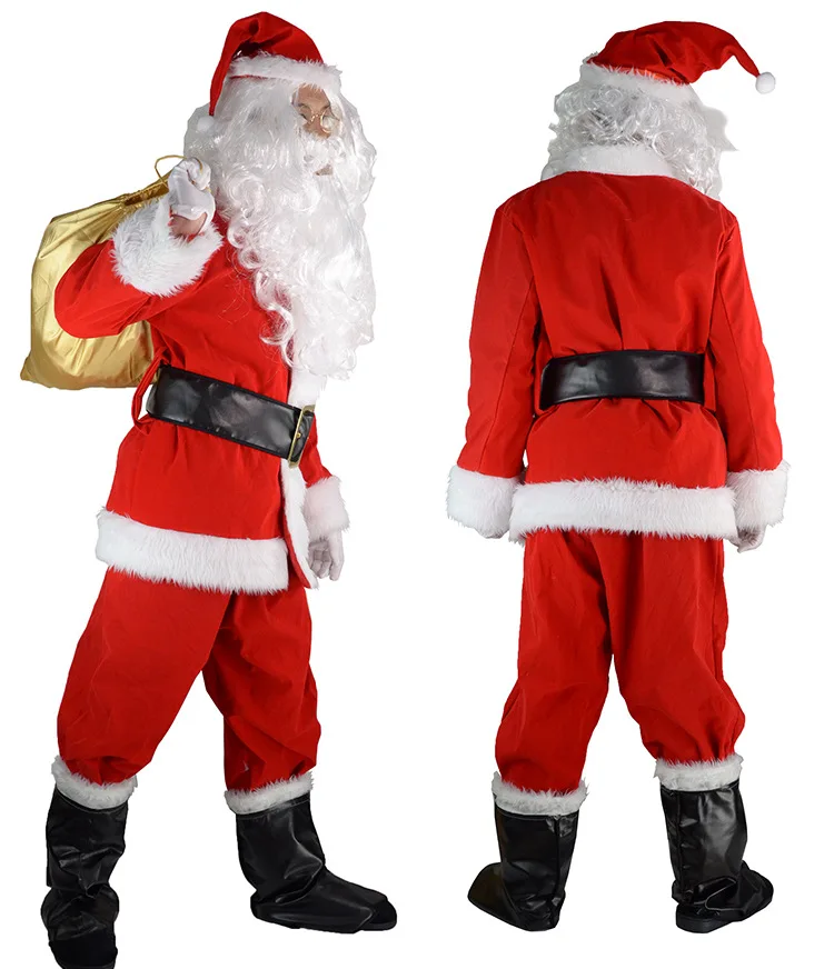 Adult Santa Claus cosplay Costume Christmas Men Red Full Color Play Beard with Hat Santa Claus Merry Christmas Party Costume2018
Adult Santa Claus cosplay Costume Christmas Men Red Full Color Play Beard with Hat Santa Claus Merry Christmas Party Costume2018
