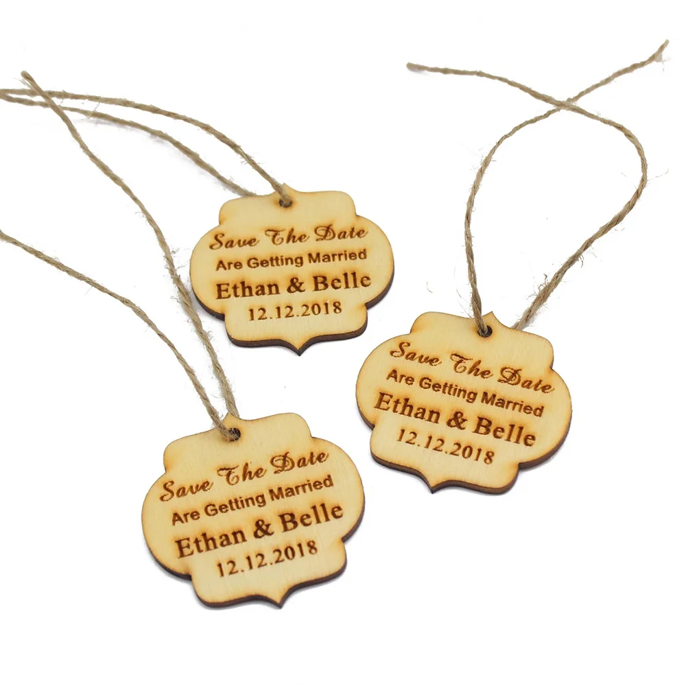 Set 0f 100pcs Personalized Engraved Wooden Wedding Wine Tags Save the Date Tag With Jute Ribbon Party Decoration Favors 50x50mm
Set 0f 100pcs Personalized Engraved Wooden Wedding Wine Tags Save the Date Tag With Jute Ribbon Party Decoration Favors 50x50mm