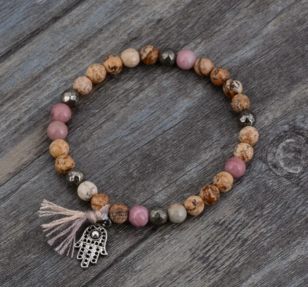 Strethy Bracelet Boho Natural Stones Pyrite and Tassel Stretch Bracelets Handmade Elastic Mala Bead Yoga Bracelet Dropship
Strethy Bracelet Boho Natural Stones Pyrite and Tassel Stretch Bracelets Handmade Elastic Mala Bead Yoga Bracelet Dropship