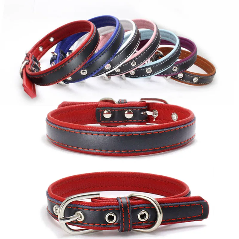 Padded Leather Dog Collar Comfortable Soft Genuine Leather Pet Collars for All Sizes Dogs Cats White Red Purple Blue Pink Brown
Padded Leather Dog Collar Comfortable Soft Genuine Leather Pet Collars for All Sizes Dogs Cats White Red Purple Blue Pink Brown