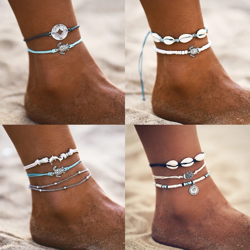 17MILE Bohemian Multilayers Shell Turtle Beads Anklets For Women Girls Gifts Vintage Beach Pendant Ankle Foot Jewelry Wholesale
17MILE Bohemian Multilayers Shell Turtle Beads Anklets For Women Girls Gifts Vintage Beach Pendant Ankle Foot Jewelry Wholesale