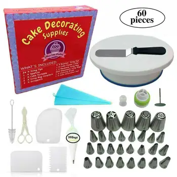 60PCS/Set Cake Pastry Nozzles Cake Decorating Mouth Set DIY Cream Decoration Maker Tools Tips For Cake Turntable Wholesale
60PCS/Set Cake Pastry Nozzles Cake Decorating Mouth Set DIY Cream Decoration Maker Tools Tips For Cake Turntable Wholesale