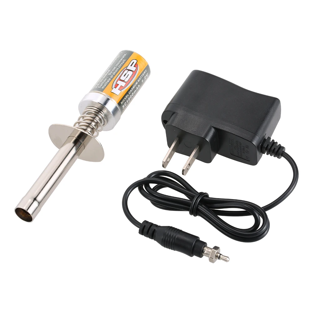 Nitro Starter Kit Glow Plug Igniter with Battery Charger for HSP RedCat Nitro Powered 18 110 RC Car (10)