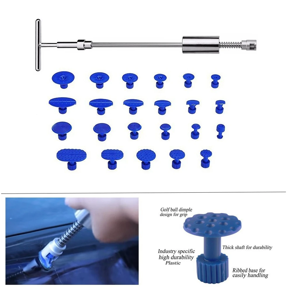 19pcs Top PDR Tool Glue Pulling Tabs Works with All Slide Pullers Nickel Car Body Repair Tools+2 in 1 Dent Removel T Bar Tools
19pcs Top PDR Tool Glue Pulling Tabs Works with All Slide Pullers Nickel Car Body Repair Tools+2 in 1 Dent Removel T Bar Tools