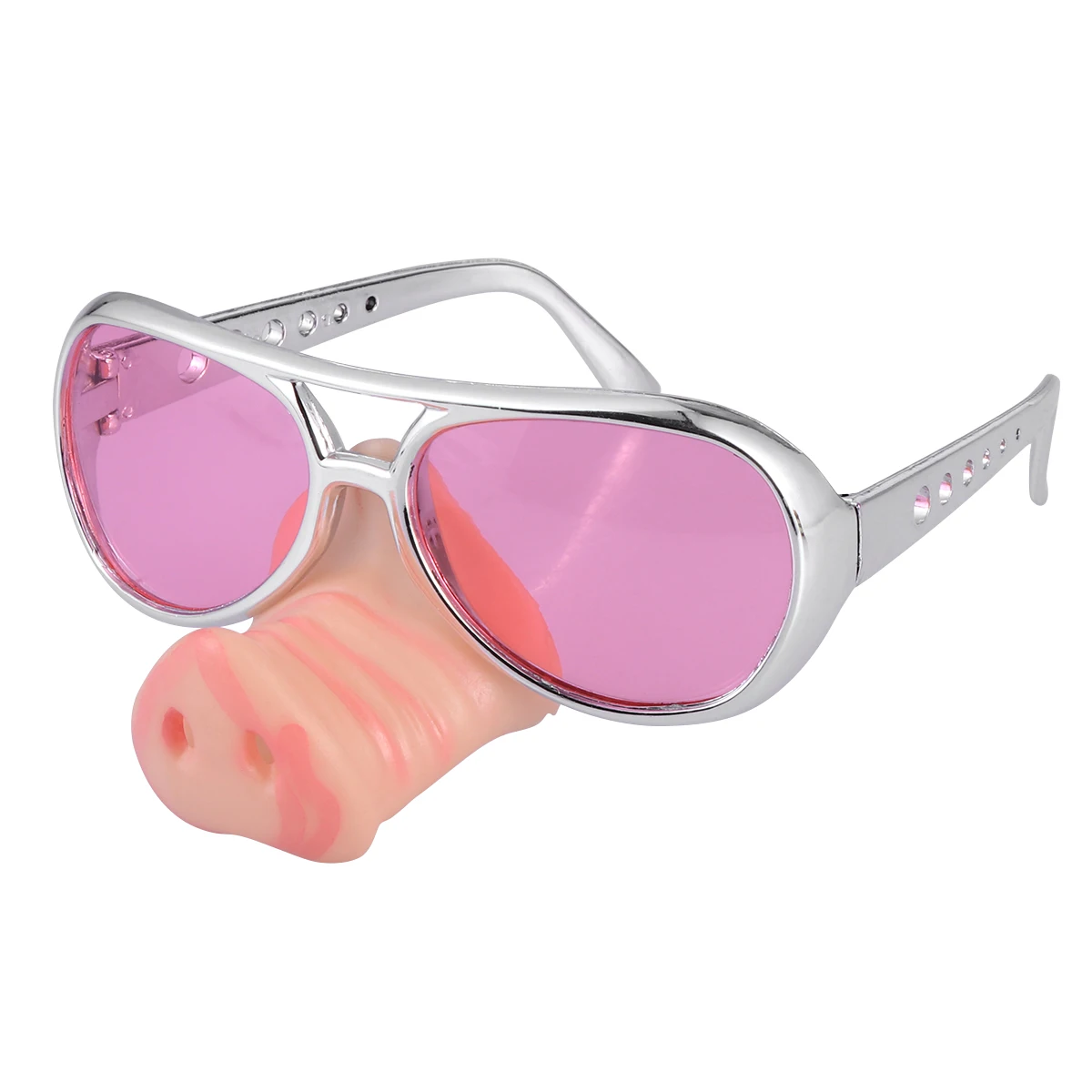 

Funny Halloween Pig Nose Sunglasses Fancy Dress up Piggy Snout Eye-catching Party Favor Glasses Funny Costume Accessories (Pink)
