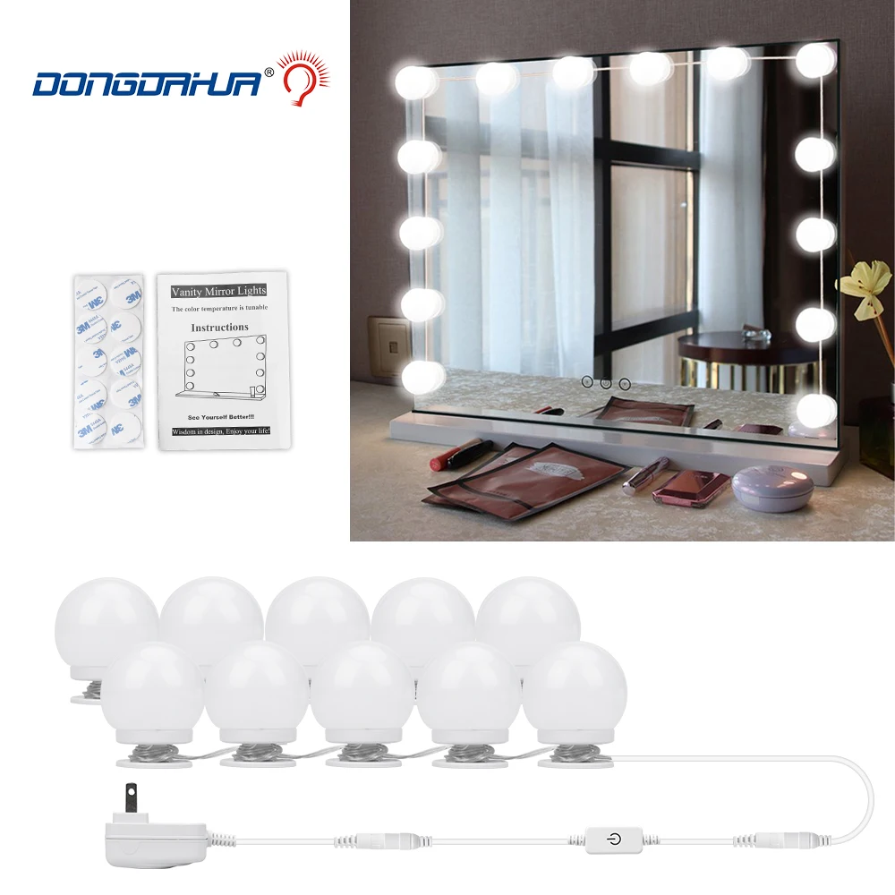 10bulbs Makeup Mirror Vanity LED Light Bulbs lamp Kit Make up Mirrors Cosmetic lights 3 Levels Brightness Adjustable for Make-up
10bulbs Makeup Mirror Vanity LED Light Bulbs lamp Kit Make up Mirrors Cosmetic lights 3 Levels Brightness Adjustable for Make-up