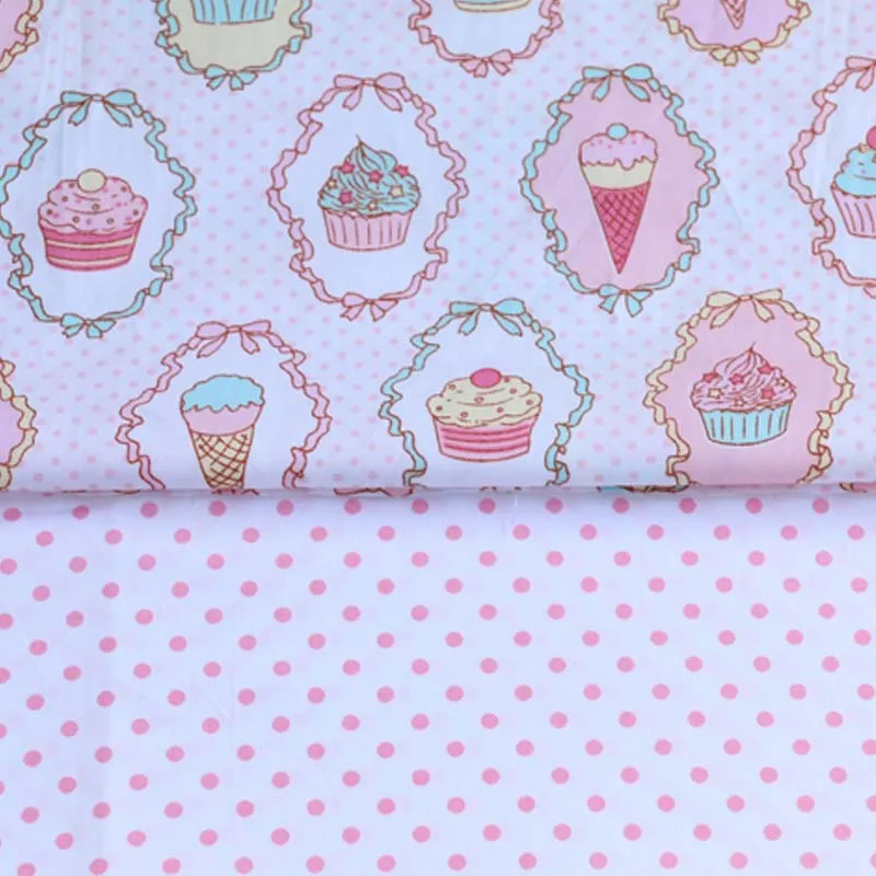 160CM*50CM cotton cloth cartoon cupcake with pink dots fabric for DIY kids crib bedding cushions clothes handwork quilting tela
160CM*50CM cotton cloth cartoon cupcake with pink dots fabric for DIY kids crib bedding cushions clothes handwork quilting tela