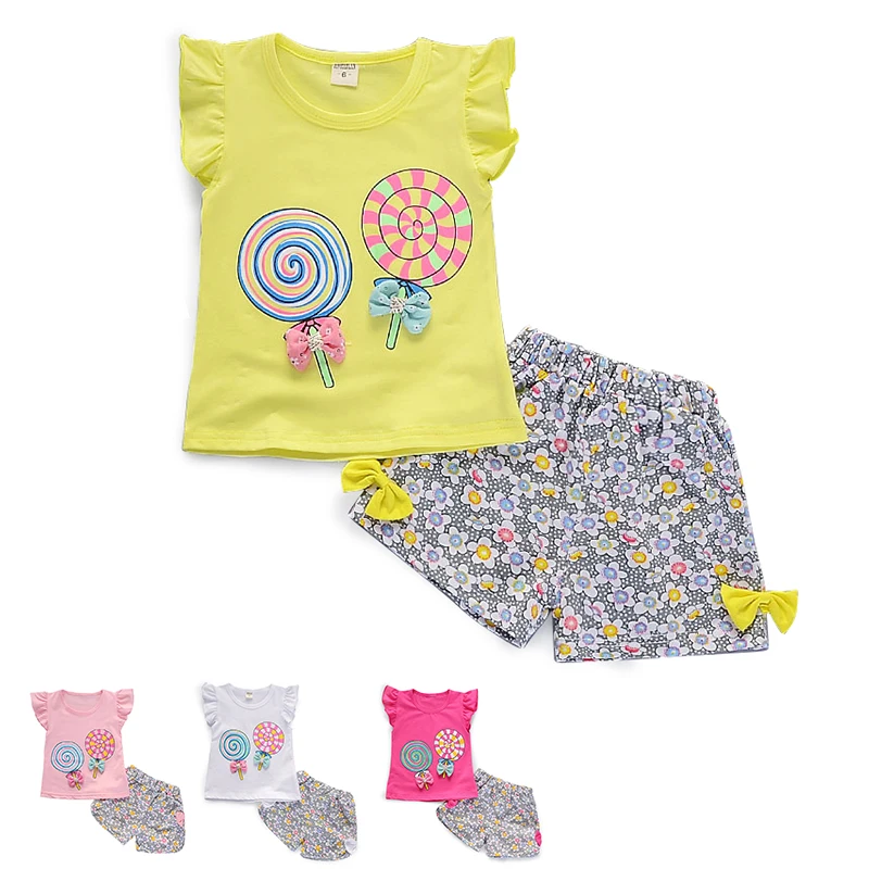 Baby Girls Summer T Shirt set Toddler Kids Floral Princess Outfits Cotton Printed Lolly T-shirt Tops Short Pants Clothes Set
Baby Girls Summer T Shirt set Toddler Kids Floral Princess Outfits Cotton Printed Lolly T-shirt Tops Short Pants Clothes Set