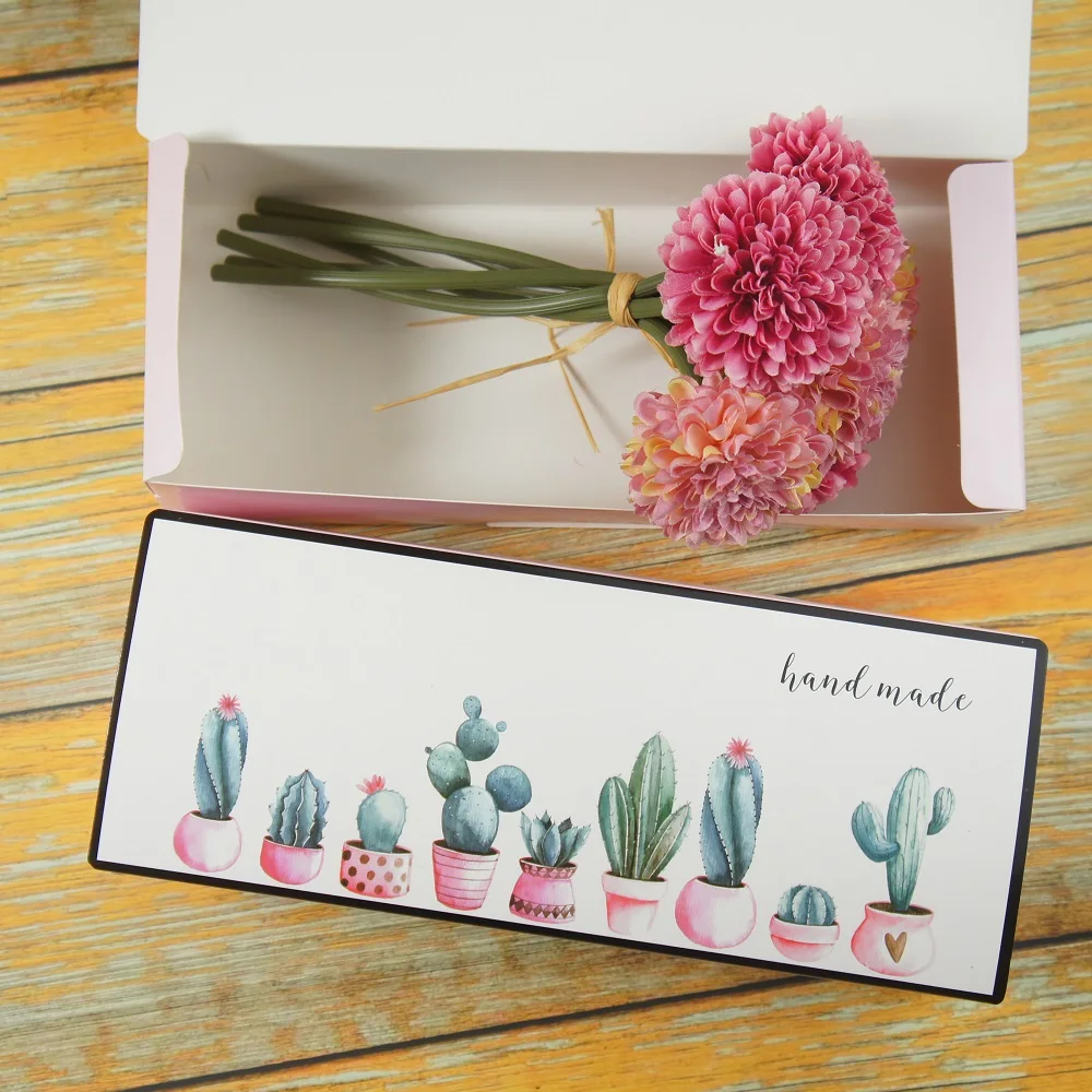 10 шт., бумажные коробки для хранения печенья, кактуса, 21,5 х9х5 см
10 шт., бумажные коробки для хранения печенья, кактуса, 21,5 х9х5 см