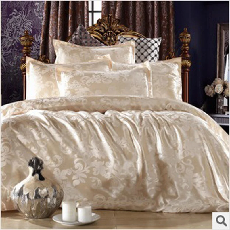 Gorgeous Bedding Set 4pc Quality Satin Jacquard Bedspreads Bed Clothes Bedspreads and Comforters King/Queen Size Free Shipping
Gorgeous Bedding Set 4pc Quality Satin Jacquard Bedspreads Bed Clothes Bedspreads and Comforters King/Queen Size Free Shipping